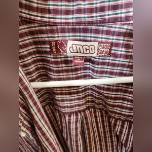 JNCO Plaid Button-Up Shirt - Red and White Size L Boys